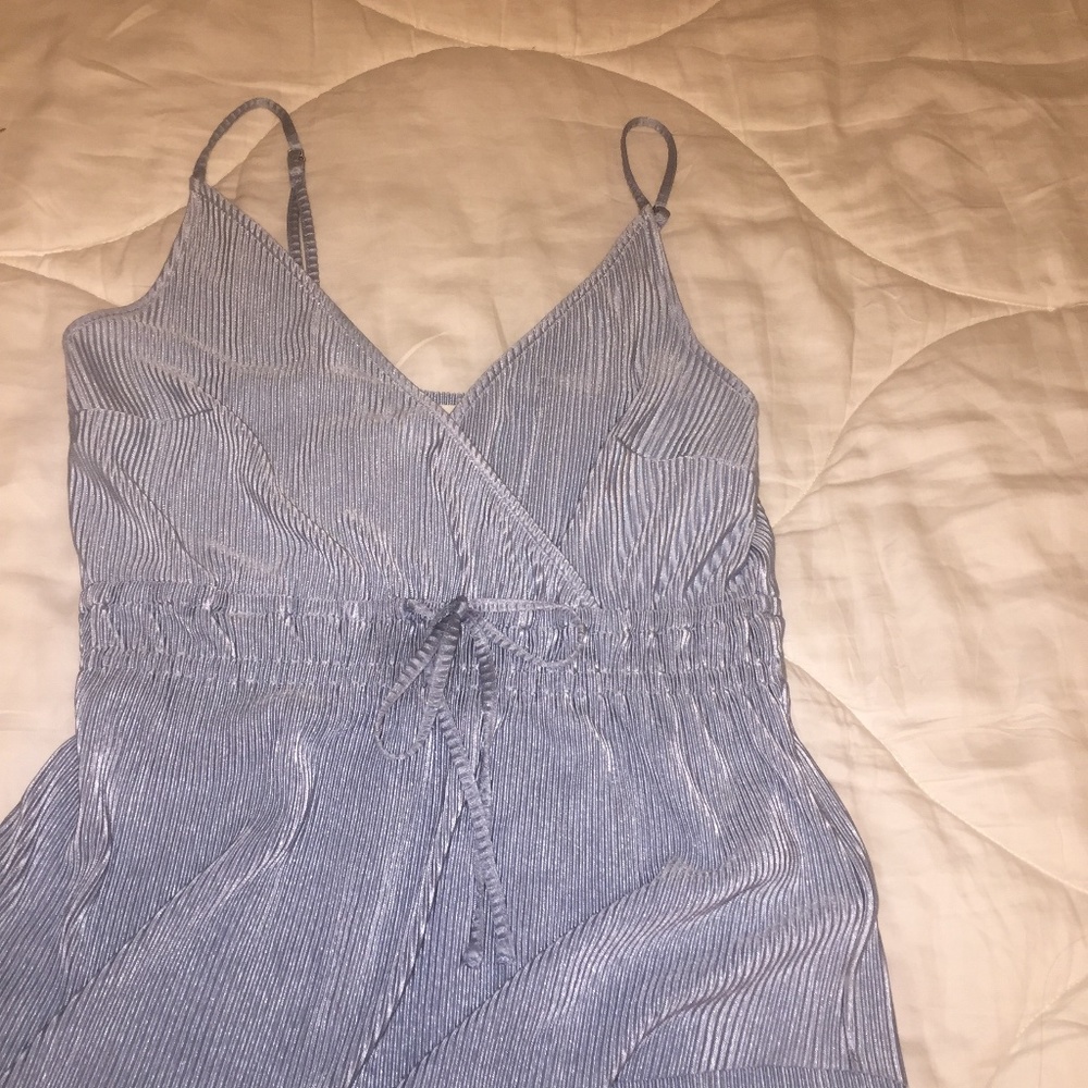 Abercrombie satin baby blue tank